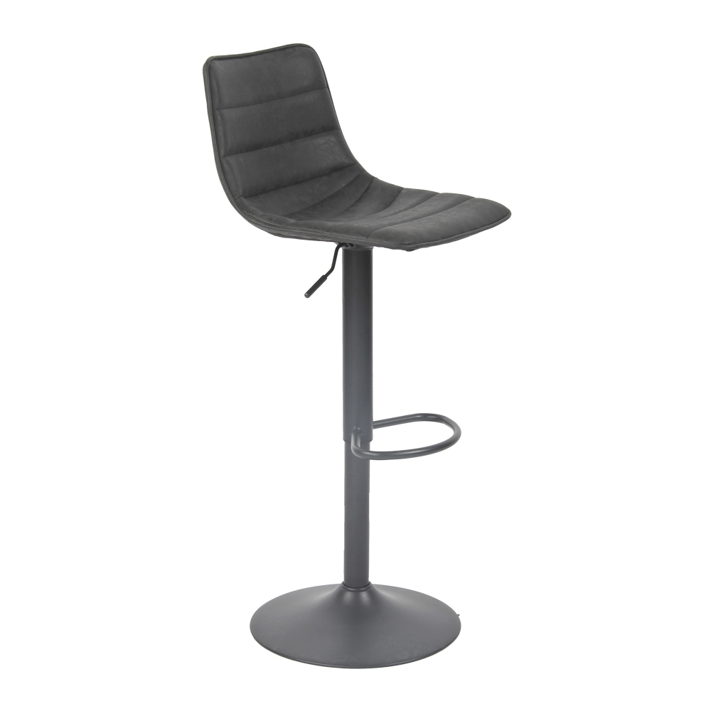 Banqueta Alta Kit 2 Bete Preto Base Giratória de Metal Preto R02 - D'Rossi