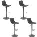 Banqueta Alta Kit 4 Bete Preto Base Giratória de Metal Preto R02 - D'Rossi