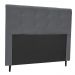 Cabeceira Luna para Cama Box Queen 160 cm Suede Cinza D'Rossi