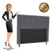 Cabeceira Luna para Cama Box Queen 160 cm Suede Cinza D'Rossi