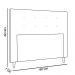 Cabeceira Luna para Cama Box Queen 160 cm Suede Cinza D'Rossi