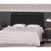 Cabeceira Luna para Cama Box Queen 160 cm Suede Preto D'Rossi