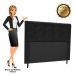 Cabeceira Luna para Cama Box Queen 160 cm Suede Preto D'Rossi