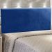 Cabeceira Painel Clean Cama Box Casal 140 cm Suede Azul Royal - D'Rossi