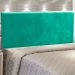 Cabeceira Painel Clean Cama Box Casal 140 cm Suede Verde Turquesa - D'Rossi