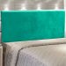 Cabeceira Painel Clean Cama Box Queen 160 cm Suede Verde Turquesa - D'Rossi