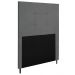 Cabeceira Solteiro Cama Box 90cm para Quarto Luna Suede Cinza M11 - D'Rossi