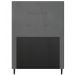 Cabeceira Solteiro Cama Box 90cm para Quarto Luna Suede Cinza M11 - D'Rossi