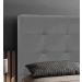 Cabeceira Solteiro Cama Box 90cm para Quarto Luna Suede Cinza M11 - D'Rossi