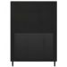 Cabeceira Solteiro Cama Box 90cm para Quarto Luna Suede Preto M11 - D'Rossi