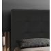 Cabeceira Solteiro Cama Box 90cm para Quarto Luna Suede Preto M11 - D'Rossi