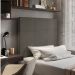 Cabeceira Solteiro Cama Box 90cm para Quarto Stambul Suede Grafite M11 - D'Rossi