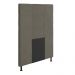 Cabeceira Solteiro Cama Box 90cm para Quarto Stambul Suede Grafite M11 - D'Rossi
