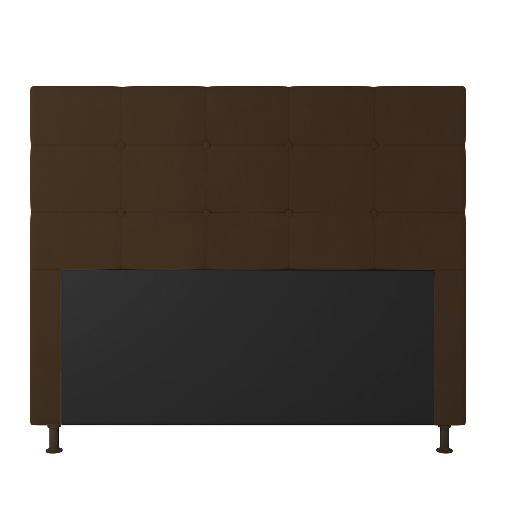 Cabeceira Stambul Para Cama Box Casal 140 cm Suede Marrom - D'Rossi