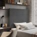 Cabeceira Stambul Para Cama Box Solteiro 90 cm Suede Grafite - D'Rossi