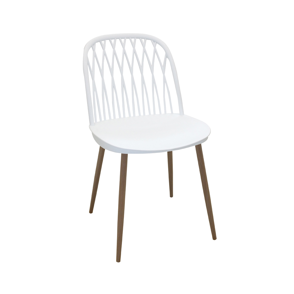 Cadeira Sala de Jantar Pé Palito Madeira Kit 2 Elis Branco R02 - D'Rossi