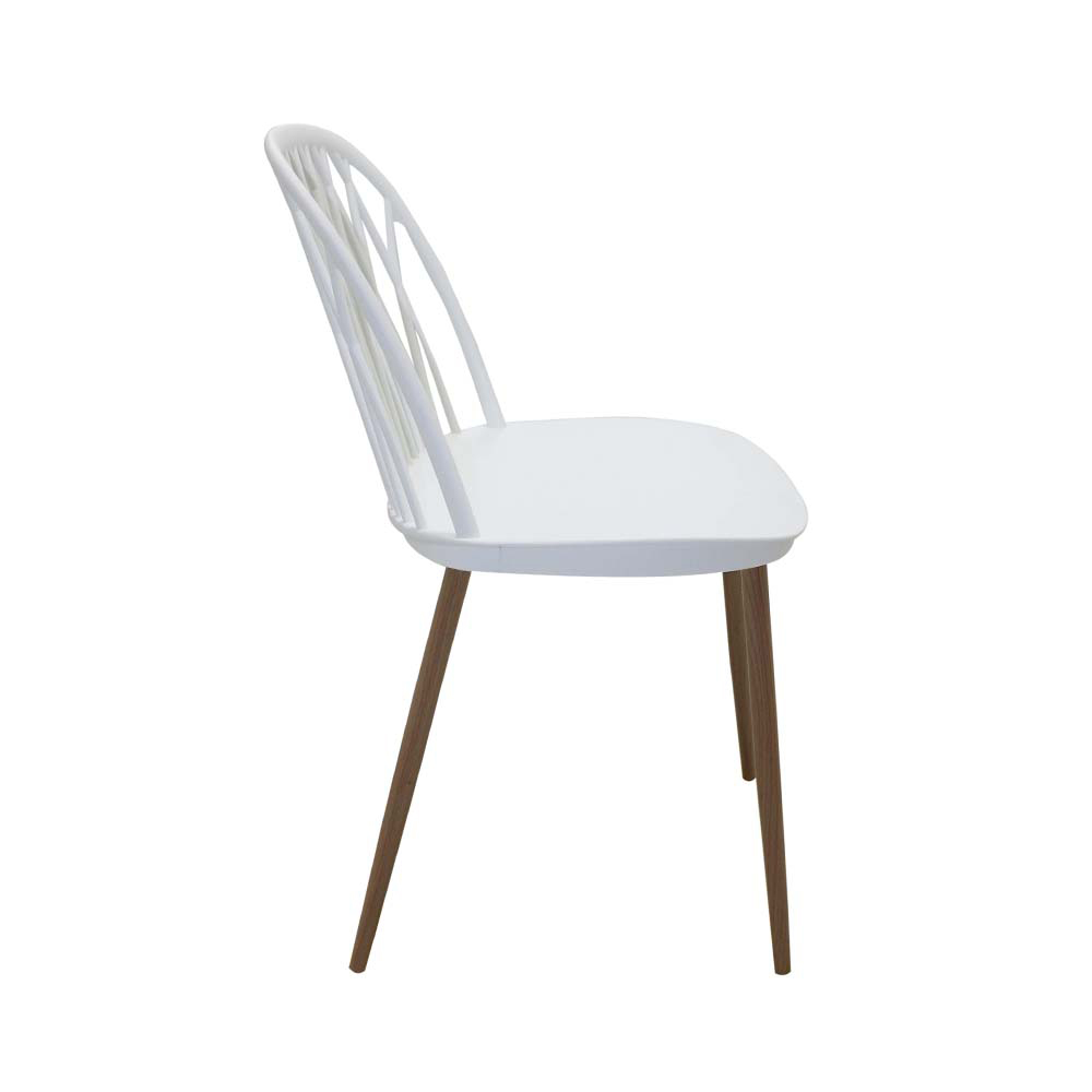 Cadeira Sala de Jantar Pé Palito Madeira Kit 2 Elis Branco R02 - D'Rossi
