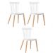 Cadeira Sala de Jantar Pé Palito Madeira Kit 3 Tóquio Branco R02 - D'Rossi