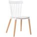 Cadeira Sala de Jantar Pé Palito Madeira Kit 3 Tóquio Branco R02 - D'Rossi