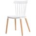 Cadeira Sala de Jantar Pé Palito Madeira Kit 3 Tóquio Branco R02 - D'Rossi