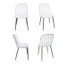 Cadeira Sala de Jantar Pé Palito Madeira Kit 4 Elis Branco R02 - D'Rossi