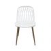 Cadeira Sala de Jantar Pé Palito Madeira Kit 4 Elis Branco R02 - D'Rossi