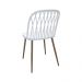Cadeira Sala de Jantar Pé Palito Madeira Kit 4 Elis Branco R02 - D'Rossi