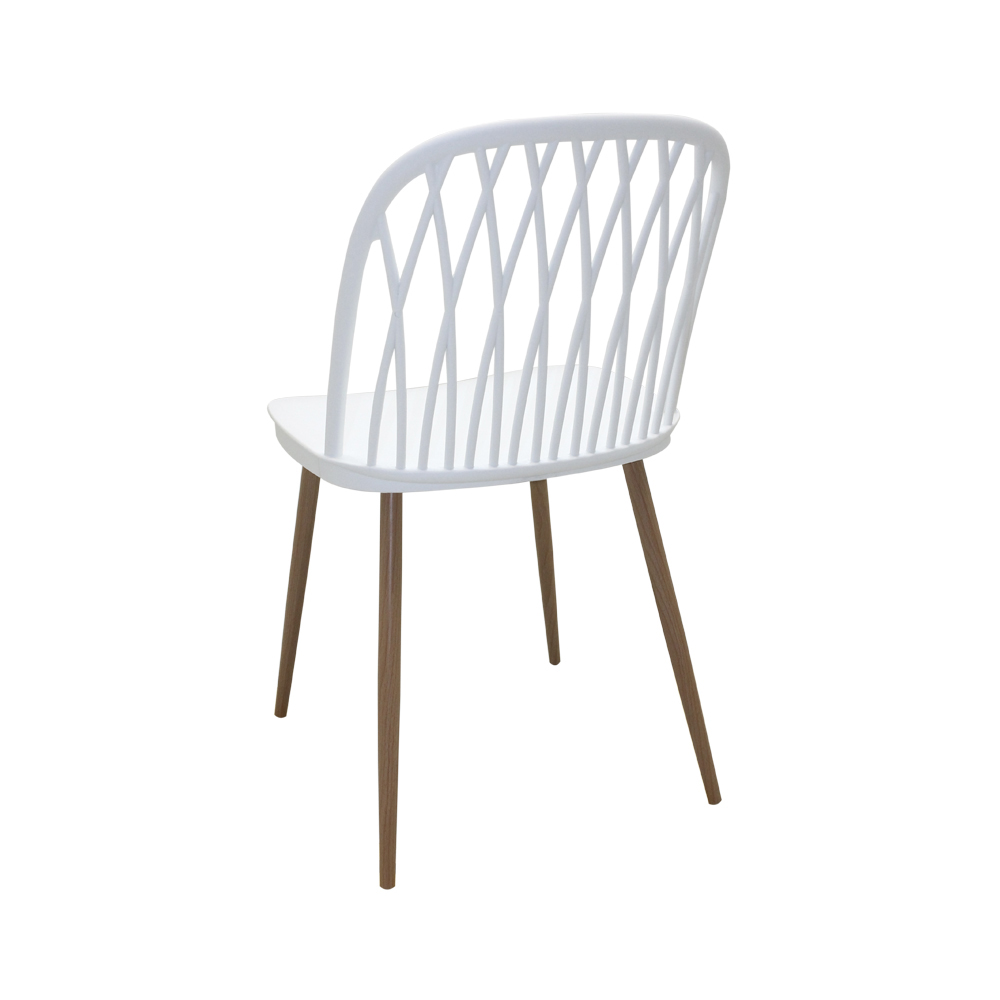 Cadeira Sala de Jantar Pé Palito Madeira Kit 4 Elis Branco R02 - D'Rossi