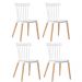 Cadeira Sala de Jantar Pé Palito Madeira Kit 4 Tóquio Branco R02 - D'Rossi