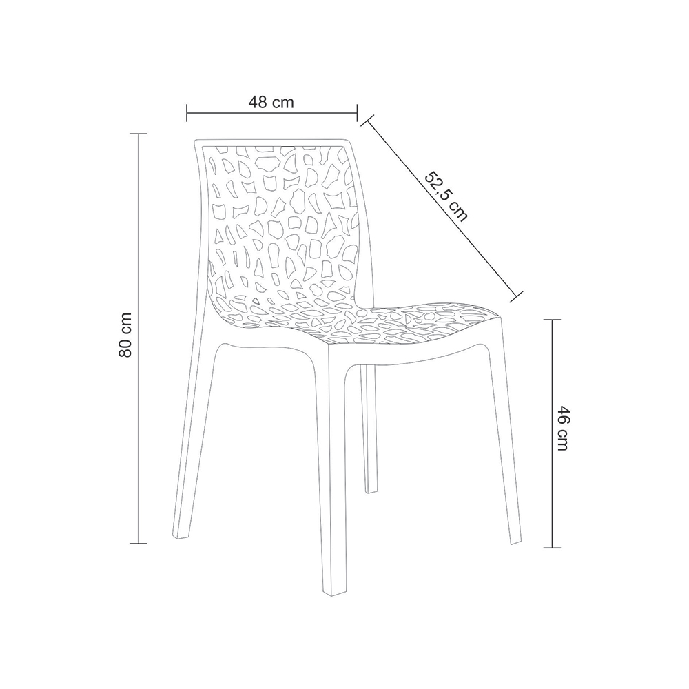 Cadeira para Sala de Jantar Gruvyer Branco - D'Rossi