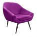Kit 02 Poltronas Giovana Suede Roxo Pés Palito Ferro D'Rossi