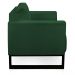 Kit 2 Poltrona Luisa Veludo Verde Base Industrial Metálica Preto D01 - D'Rossi