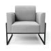 Kit 2 Poltronas Base Industrial Alta Preto Marisa Suede Cinza D03 - D?Rossi