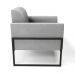 Kit 2 Poltronas Base Industrial Alta Preto Marisa Suede Cinza D03 - D?Rossi