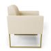 Kit 2 Poltronas Base Industrial Dourado Marisa Linho D03 - D'Rossi
