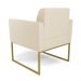 Kit 2 Poltronas Base Industrial Dourado Marisa Linho D03 - D'Rossi