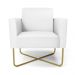 Kit 2 Poltronas Base X Industrial Dourado Marisa Corino Branco  D03 - D'Rossi
