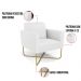 Kit 2 Poltronas Base X Industrial Dourado Marisa Corino Branco  D03 - D'Rossi