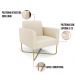 Kit 2 Poltronas Base X Industrial Dourado Marisa Linho Bege A19  D03 - D'Rossi