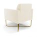 Kit 2 Poltronas Base X Industrial Dourado Marisa Veludo Bege  D03 - D'Rossi