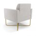 Kit 2 Poltronas Base X Industrial Dourado Marisa Veludo Cinza  D03 - D'Rossi