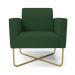 Kit 2 Poltronas Base X Industrial Dourado Marisa Veludo Verde  D03 - D'Rossi