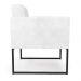 Kit 2 Poltronas Elisa Corano Branco Base Metálica Industrial Preto D03 - D'Rossi