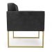 Kit 2 Poltronas Elisa Corano Preto Base Metálica Industrial Dourado D03 - D'Rossi