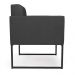Kit 2 Poltronas Elisa Corino Preto Base Metálica Industrial Preto D03 - D'Rossi
