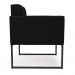 Kit 2 Poltronas Elisa Suede Preto Base Metálica Industrial Preto D03 - D'Rossi