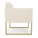 Kit 2 Poltronas Elisa Veludo Bege Base Metálica Industrial Dourado - D'Rossi