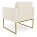 Kit 2 Poltronas Elisa Veludo Bege Base Metálica Industrial Dourado - D'Rossi