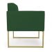 Kit 2 Poltronas Elisa Veludo Verde Base Metálica Industrial Dourado - D'Rossi