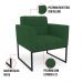 Kit 2 Poltronas Elisa Veludo Verde Base Metálica Industrial Preto D03 - D'Rossi